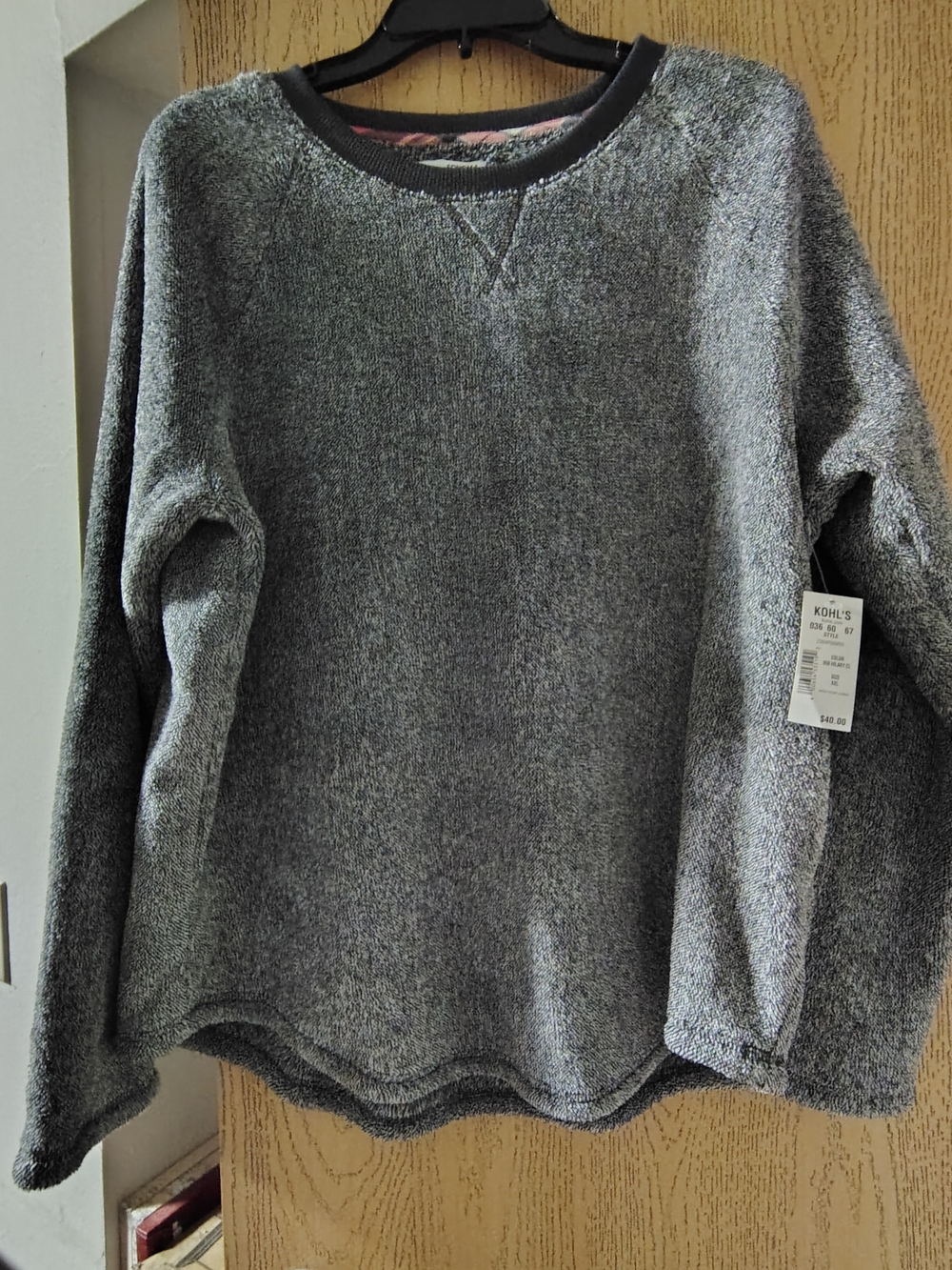 Sonoma Women's Heather Gray Crewneck Pullover Sweatshirt